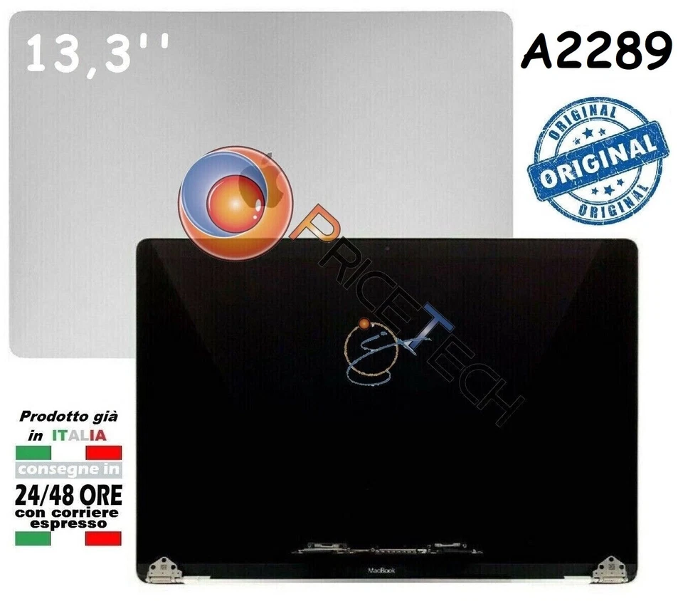Display LCD per Apple Macbook Pro Retina 13.3 A2251 A2159 A1989 A2289 Silver - Immagine 1 di 1