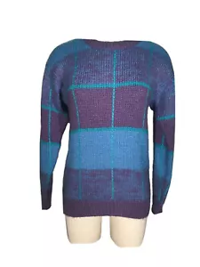 E.Z. Maglione donna viola Spirit pullover manica lunga media maglia acrilica - Foto 1 di 9
