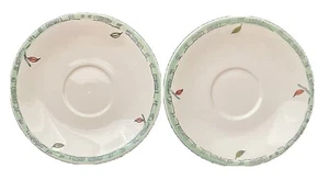 Vintage 1967 Lefton Set Of 2 Saucers - Picture 1 of 3