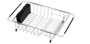 Over The Sink Dish Drying Rack Drainer Strainer Storage Countertop Counter Drain - Picture 1 of 8