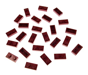 25 x LEGO Platte 1x2 - Dunkel Rot - 3023 - NEU - Bild 1 von 3