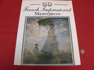 1977 50 großes Poster Größe FRANZÖSISCH IMPRESSIONISTISCHE MEISTERWERKE geeignet für Rahmen - Bild 1 von 6