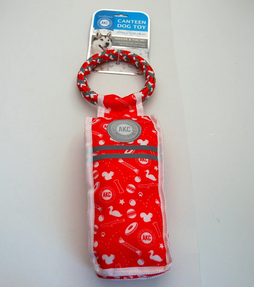 American Kennel Club AKC Столовая Собака Игрушка Скрип и Буксир Разноцветные Бесплатная Доставка! - Изображение 1 из 1