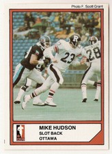 Mike Hudson 1984 Jogo CFL card #26 Ottawa Rough Riders  Guelph Gryphons