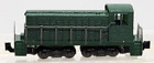 Z scale Diesel Switcher Loco Painted/Unlettered  w/knuckle cplrs (tested) Green
