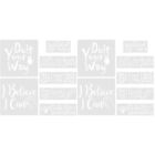 2 Pack Plastic Stencil Positive Saying Drawing Templates Faith Phrase