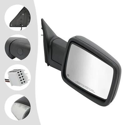 Espejo retrovisor lateral derecho para Dodge Ram 1500 2013-2019 negro eléctrico térmico + señal LED Foto 1 de 4