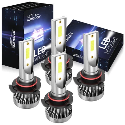 For Chevrolet K1500 K2500 K3500 1990-1999 LED Headlight Hi Low Beam Bulbs Kit 4X - Image 1 of 4