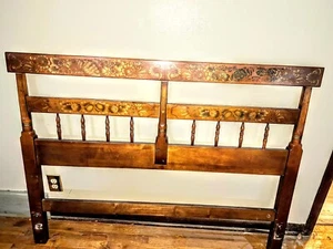 Vintage Hitchcock FULL Size Headboard Stenciled Harvest Double Regency - Picture 1 of 4