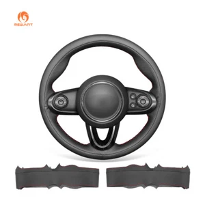 PU Leather Steering Wheel Cover for Mini Clubman Convertible (with Bulges) - Foto 1 di 9