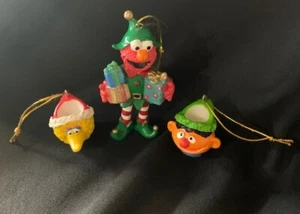 2006 Sesame Street Workshop Christmas Ornaments Elmo, Ernie & Big Bird - Bild 1 von 5