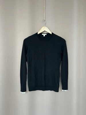 Suéter pulôver Burberry Brit lã malha feminina tamanho M preto gola redonda - Imagem 1 de 4