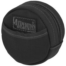Maxpedition Tactical Can Case Police Food Pouch Circular Round Tin Carrier Black
