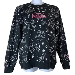 Felpa Disney Neff Taglia Large Fantasia Rosa Nero Bianco Pullover Unisex - Foto 1 di 9