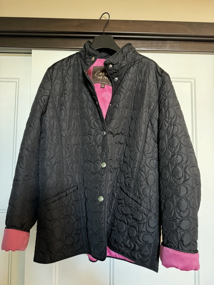 Coach coat women’s XL, Black And Pink - Image 1 of 4