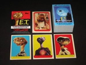 E.T. EXTRA TERRESTRIAL © 1982 Topps Complete 87 Card & 12 Sticker Set + Wrapper - Picture 1 of 2
