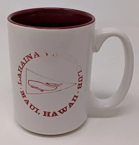 Lahaina Yacht Club Tasse Maui Hawaii Keramik weiß rot Wal - Bild 1 von 6