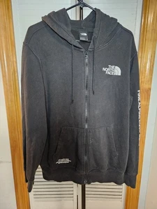 Chaqueta con Capucha The North Face Cremallera Completa Para Hombre Talla Mediana Negra Bolsillos con Cremallera - Imagen 1 de 6