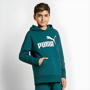 NEW PUMA Big Boys Fleece Hoodie Cold Green M (10/12) and XL (18/20) - Picture 1 of 7