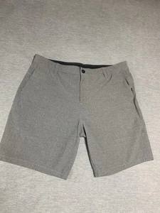 Vuori Aim Men's Shorts 34 Gray 8” Polyester Cotton Spandex Performance - Picture 1 of 11