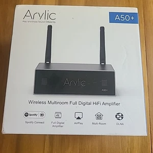 Arylic A50+ Wireless Multi-Room Streaming HiFi Amplifier w/ WiFi, Bluetooth, USB - Picture 1 of 13