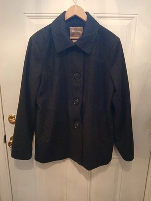 Abrigo forrado blanco ciervo para mujer XL (16-18) chaqueta carbón almohadillas para los hombros bolsillos Foto 1 de 4