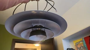 Scandinavian Layered Pendant Lamp Black and White  - Picture 1 of 5