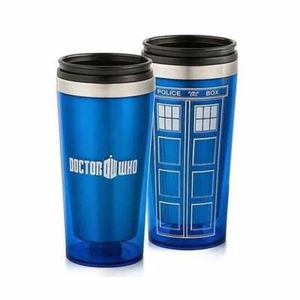 Doctor Who Travel Coffee Mug TARDIS Insulated Tumbler Cup 16oz Bottle - Picture 1 of 7