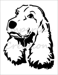 COCKER SPANIEL Faccia di Razza per Cani 8,5 x 11 Stencil Foglio di Plastica NUOVO S147 - Foto 1 di 2