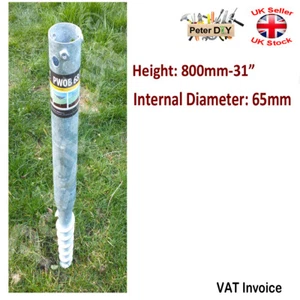 ZAUNPFOSTEN Spike Halter BODENSCHRAUBE Halter Anker RUND 65/800 mm - Bild 1 von 1