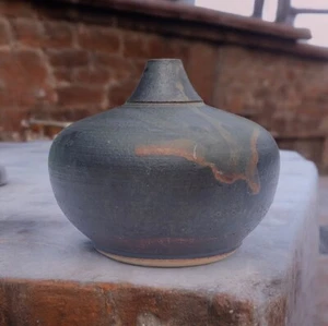 Willi Ströbel Rothenburg o.d. Tauber Studiokeramik Vase h= 9,5cm signiert - Picture 1 of 6