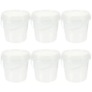 6 Pcs Food Bucket Storage Plastic Container with Lids Containers for - Picture 1 of 12
