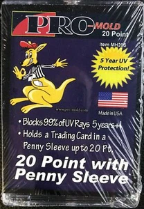 25 NEW PRO-MOLD 20 PT POINT W/ PENNY SLEEVE MAGNETIC TRADING CARD HOLDERS - Picture 1 of 2