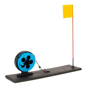 Portable Winter Ice Fishing Rod Tip Up With Flag Marker Pole Indicator Equipment - Picture 1 of 13