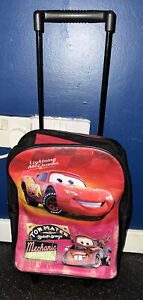 Disney Pixar Cars Red Suitcase 2 Wheels Telescopic Handle 39cm By 28cm By 12cm