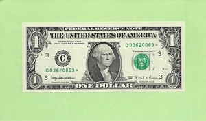 1995* ..UNCIRC $1 C 0362 0063 * .... 1995 $1 C-* BILLETE ESTRELLA FRN - Imagen 1 de 2