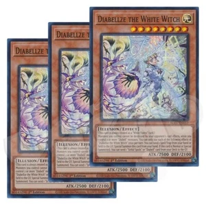 Yugioh - Diabellze the White Witch x 3 - 1st Edition Super Rare NM - Free Holo - Picture 1 of 1