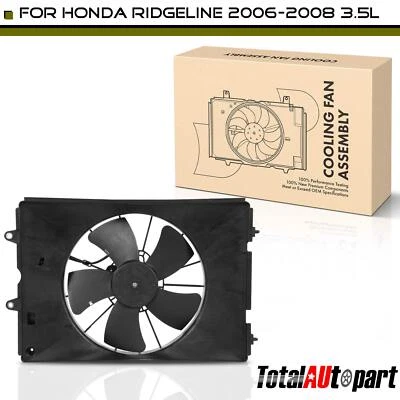 Conjunto de ventilador de refrigeração do radiador do motor com cobertura para Honda Ridgeline 06-08 esquerda - Imagem 1 de 4