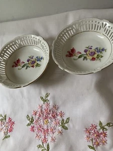 Schwarzenhammer Baviera Germania US Zona 8 Reticolato 5" Piatto Rotondo Ciotola Floreale - Foto 1 di 7