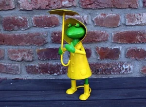 Gartenfigur Regen Frosch Schirm Gartendeko Dekofigur maritim Metallfigur - Bild 1 von 5