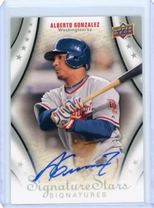 2009 Upper Deck Signature Stars #139 Alberto Gonzalez Auto NM/MT Baseball Card