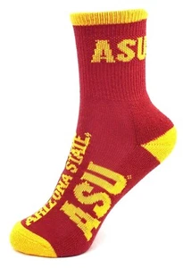 Arizona State Sun Devils Red & Yellow Youth Quarter Ankle Socks - Bild 1 von 3