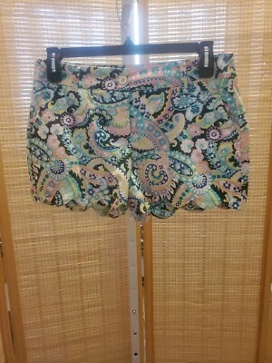 Pantalones Cortos Crown Ivy Para Mujer Talla 8 Multicolor Shelby Borde Festoneado Bolsillo Elástico  Foto 1 de 4