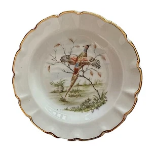 LIMOGES Vintage Porcelain Trinket Dish 4.5” Collectible Pheasant Design - Picture 1 of 6