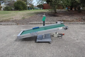 Motorised Belt Conveyor - Adjustable Height & Incline - Picture 1 of 11