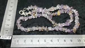 Collier baroque chips AMETRINE 45 cm mineraux lithotherapie soin reiki - Picture 1 of 1