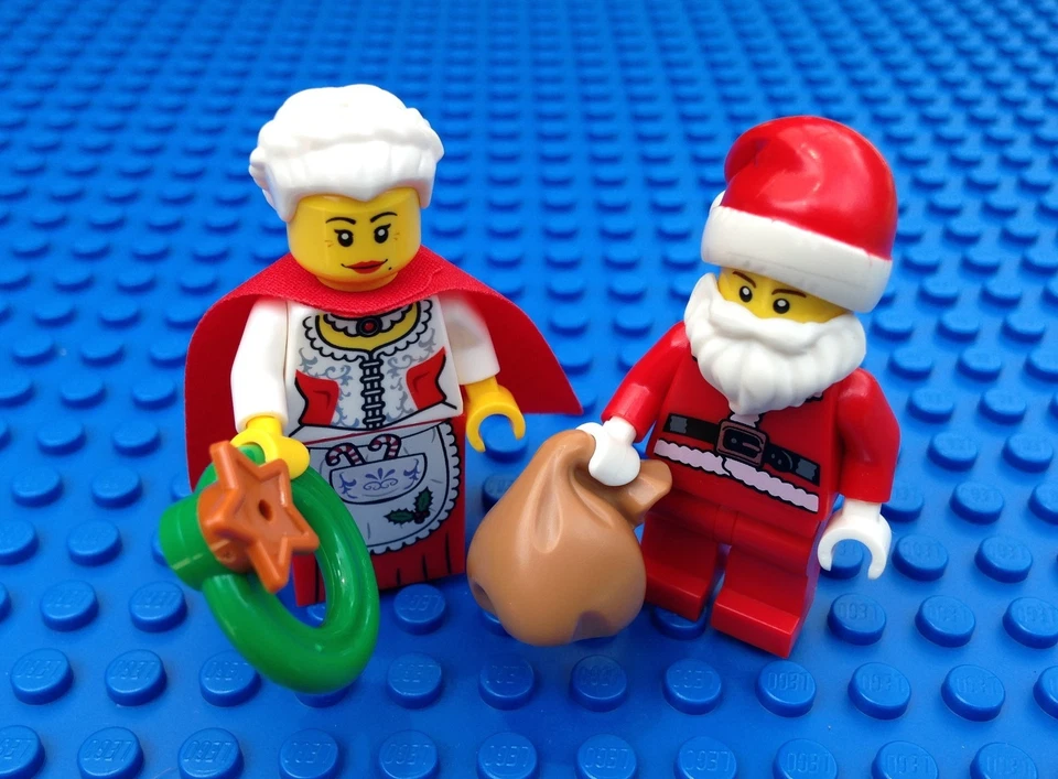 Lego New Santa & Mrs Claus Xmas Christmas Minifig Town City Reef Toy Bag 10245 - Image 1 of 1
