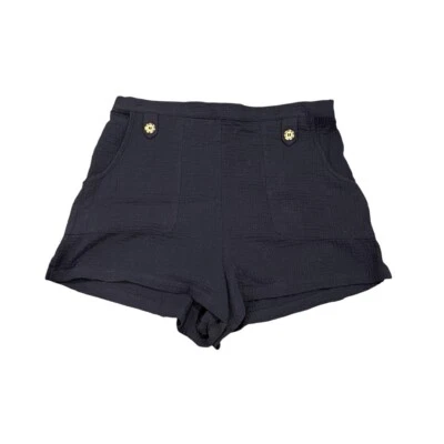 Band Of Gypsies Navy Linen Shorts Sz L - Imagem 1 de 3