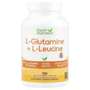 L-Glutamine + L-Leucine, 120 Veggie Capsules - Picture 1 of 3
