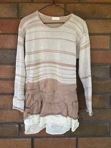 Krista Larson Strickpullover Stufenunterteil Erdtöne Damen Größe Small - Bild 1 von 18